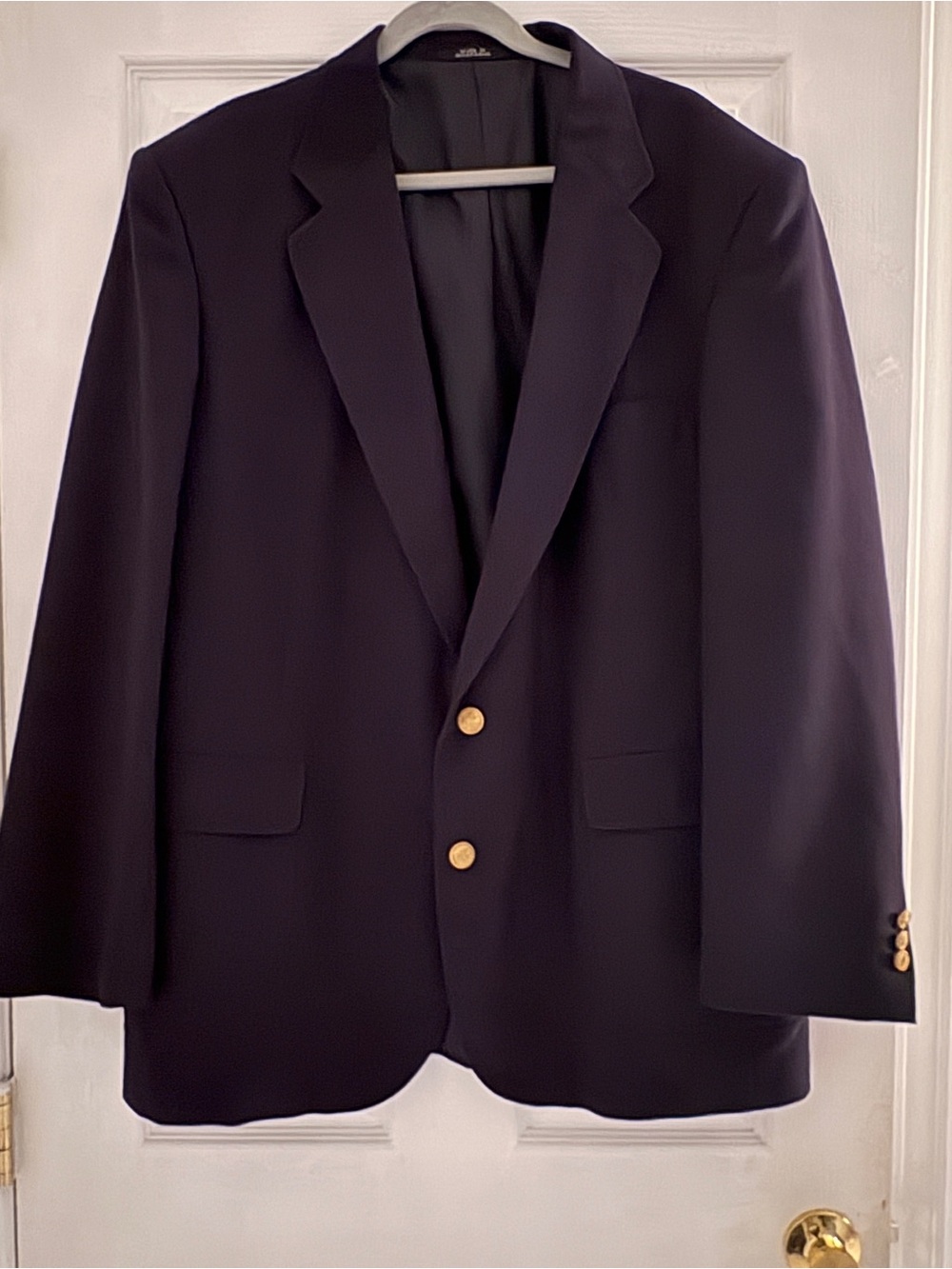 David Taylor Dark Navy Sport Coat with Gold Buttons